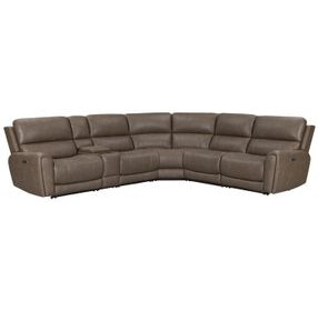 Hancock Bette Hazel 6 Piece Zero Gravity Power Reclining Sectional with USB Charging