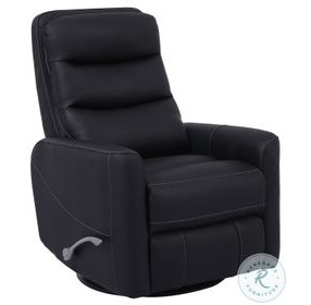 Hercules Black Swivel Glider Recliner with Articulating Headrest