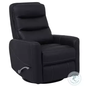 Achilles Black Swivel Glider Recliner with Articulating Headrest
