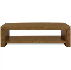 Melange Rich Golden Brown Rectangular Romano Cocktail Table