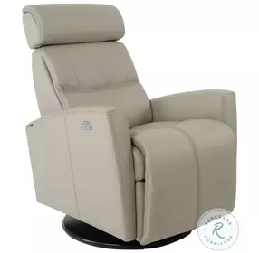 Milan Cement Leather Swivel Glider Large Power Recliner