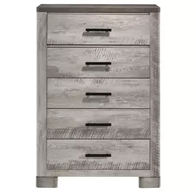 Adam Two Tone Gray 5 Drawer Chest