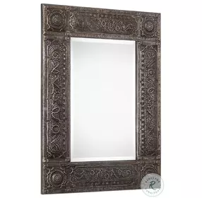 W00410 Heavily Antiqued Rust Gray Wash Mirror
