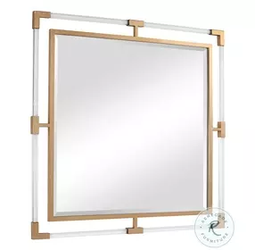 Vellera Metallic Gold Leaf Mirror