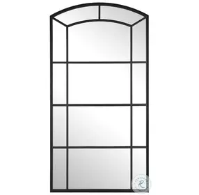 Camber Satin Black Floor Mirror
