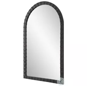 Windward Distressed Matte Black Mirror