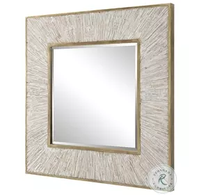 Wharton Aged Whitewash and Gold Mirror