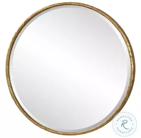 Sutton Aged Gold Round Mirror