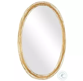 Gillian Brushed Gold Oval Mirror