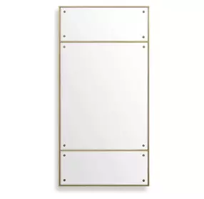 Oakley Brass and Bronze Rectangular Wall Mirror