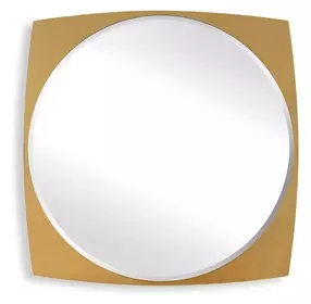 Grafton Antique Brass Round Wall Mirror