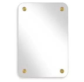 Hamrick Brass Rectangular Wall Mirror