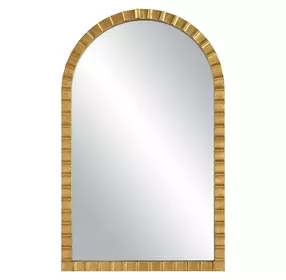 Oakley Metallic Gold Arched Wall Mirror