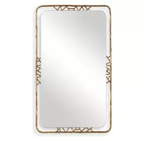 Monterey Antiqued Gold Rectangular Wall Mirror