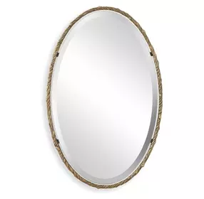 Kingsley Antique Gold Oval Wall Mirror