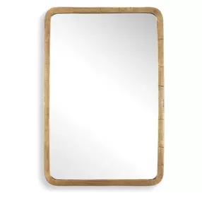 Prescott Antique Brass Rectangular Wall Mirror