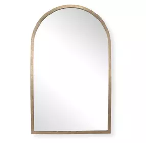 Prescott Antique Brass Arched Wall Mirror