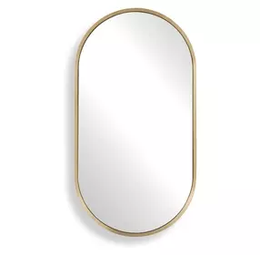Somerset Antique Brass Oval Wall Mirror