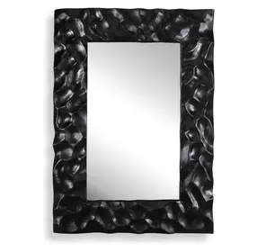 Prescott Matte Black Rectangular Wall Mirror