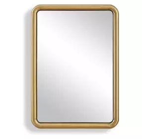 Somerset Antique Brass Rectangular Wall Mirror