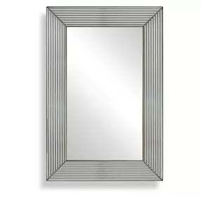 Hamilton Silver and Antique Brass Rectangular Wall Mirror