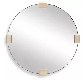 Langston Golden Bronze Round Wall Mirror