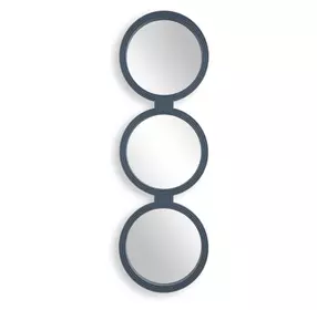 Going In Circles Blue Gray Round Wall Mirror