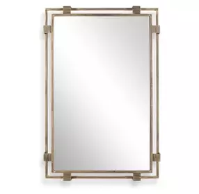 Grafton Antique Gold Rectangular Wall Mirror
