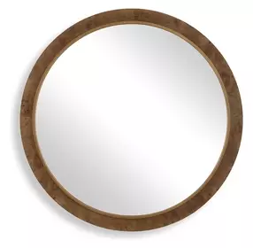 Monterey Antique Gold Round Wall Mirror