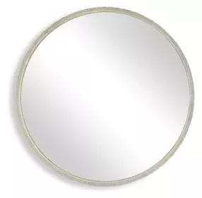 Oakley Warm Champagne Round Wall Mirror