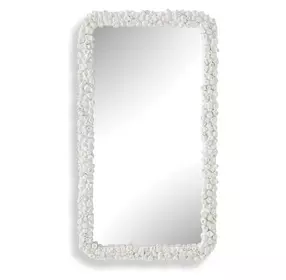 Oakley Warm White Rectangular White Wall Mirror