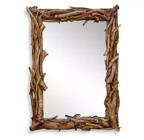 Langston Natural Rectangular Reflection Wall Mirror