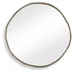 Fairmont Antique Brass Round Wall Mirror