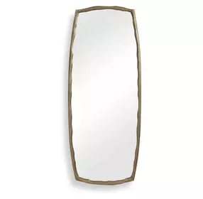 Alden Antique Brass Rectangular Tall Wall Mirror
