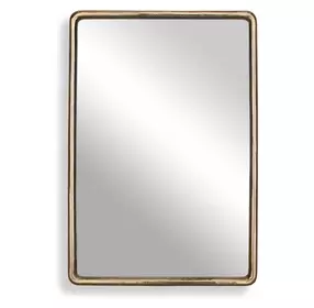 Hamilton Metallic Brass Outdoor Rectangular Wall Mirror