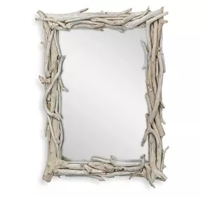 Langston Light Bleached Rectangular Reflection Wall Mirror