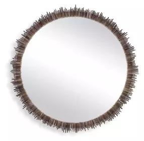 Arlington Brown and Green Round Wall Mirror