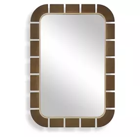 Grafton Dark Bronze and Antique Gold Rectangular Wall Mirror