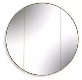Somerset Antique Brass Round Wall Mirror