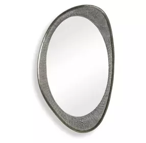 Hamilton Antique Nickel Oval Wall Mirror
