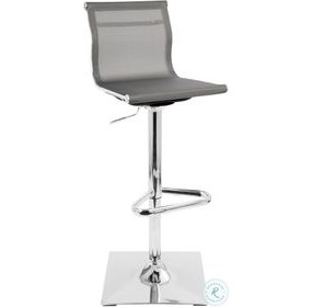 Mirage Silver Adjustable Bar Stool