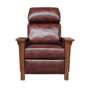 Mission Wenlock Fudge Leather Push Thru The Arms Recliner