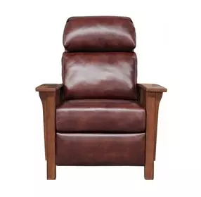 Mission Wenlock Fudge Leather Push Thru The Arms Recliner