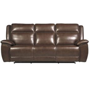 Jameson Hickory Zero Gravity Power Reclining Sofa With Power Headrest