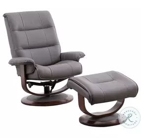 Vanguard Haze Swivel Manual Recliner with Ottoman