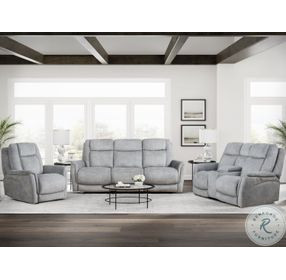 Linus Hudson Grey Zero Gravity Power Reclining Living Room Set