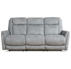 Linus Hudson Grey Zero Gravity Power Reclining Sofa