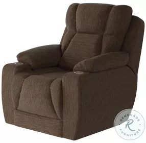 Challenger Berber Walnut Power Headrest Wall Hugger Big Mans Recliner