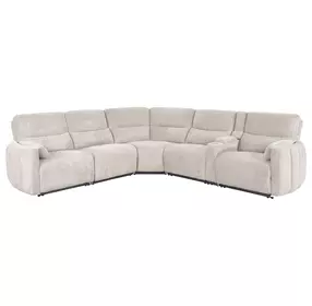 Modesto Buttercream 6 Piece Modular Power Reclining Sectional With Adjustable Power Headrests