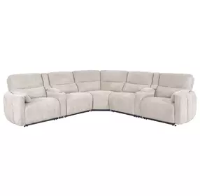Modesto Buttercream 7 Piece Modular Power Reclining Sectional With Adjustable Power Headrests